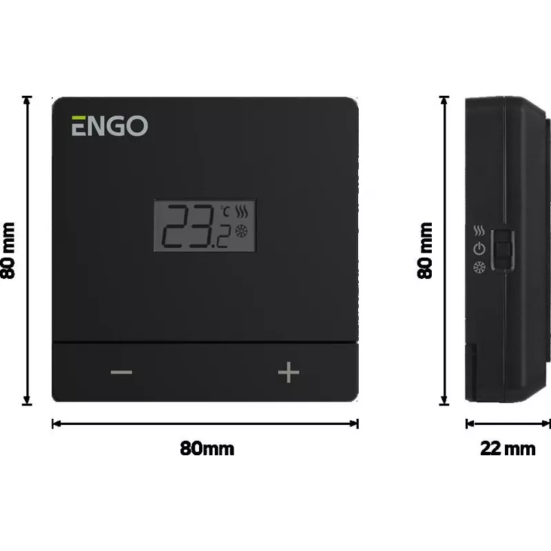 ENGO Controls EASY-230B vadu ikdienas programmējams telpas termostats