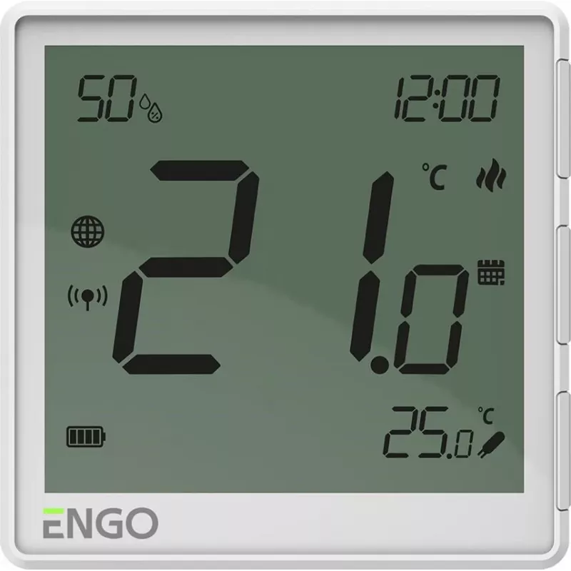 ENGO Controls EONE-BATW Balts ZigBee Bezvadu Telpas Termostats