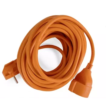 ENTAC ESECG1.5-10-O pagarinātājs, 3m, oranžs, IP20, Schuko CEE 7/7 uz CEE 7/3, 16A, 250V