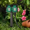 Entac āra kontaktligzda ar zemējuma smaili IP44 2-vietīga 5m