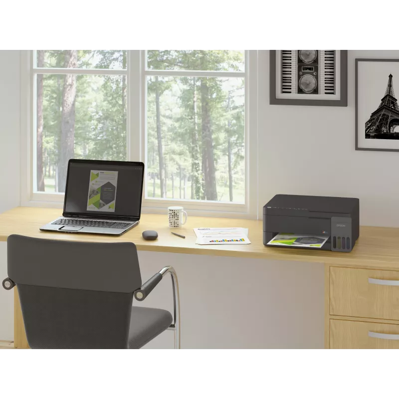 Epson EcoTank L3350 Tintes Krāsu Daudzfunkciju Printeris A4 Wi-Fi Melns