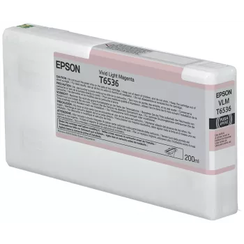 Epson T653600 UltraChrome HDR gaiši fuksīna tintes kārtridžs 200ml