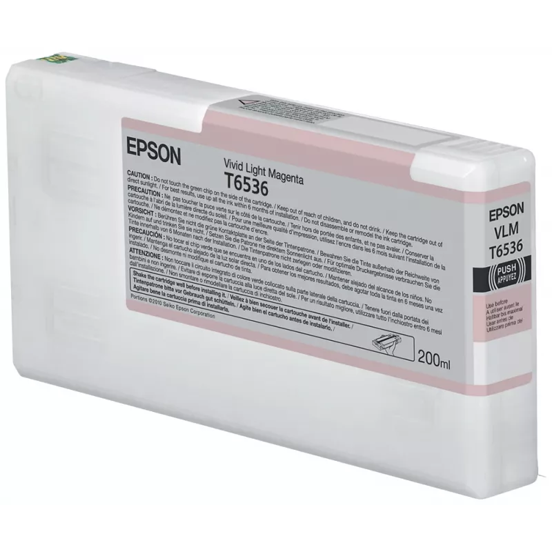Epson T653600 UltraChrome HDR gaiši fuksīna tintes kārtridžs 200ml
