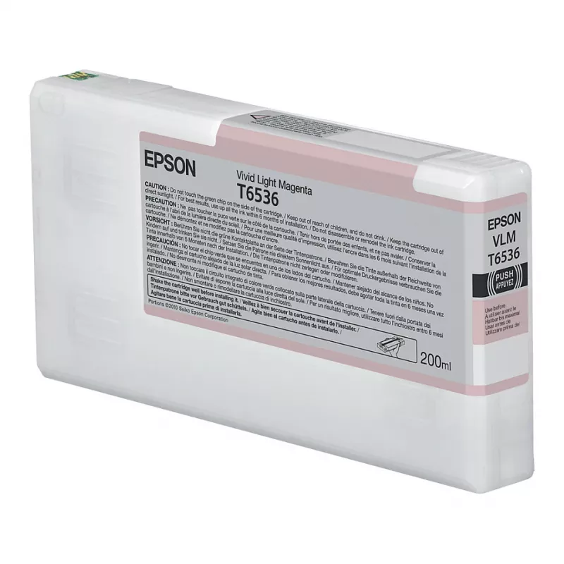 Epson T653600 UltraChrome HDR gaiši fuksīna tintes kārtridžs 200ml