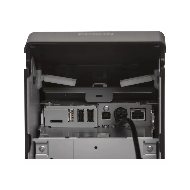 Epson TM m30II-S (012A0) kvīšu printeris - termiskā līnija - rullis (79,5 mm) - 203 x 203 dpi - līdz 250 mm/sek - USB 2.0, LAN, USB 2.0 Host, Lightning - automātiskais griezējs - melns
