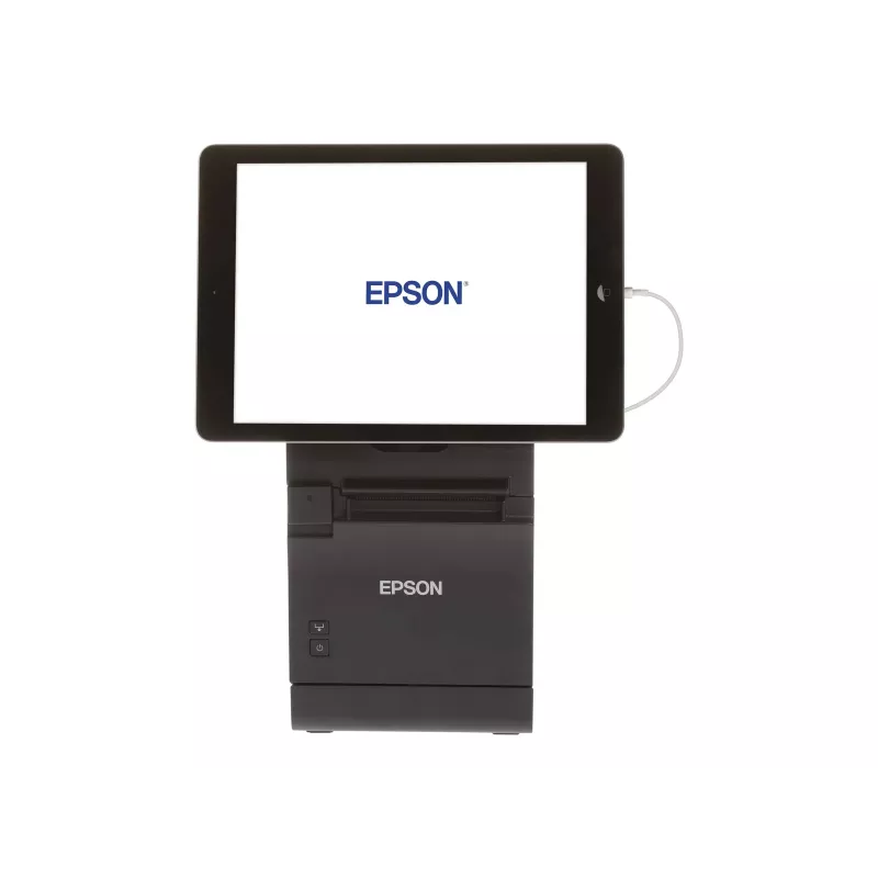 Epson TM m30II-S (012A0) kvīšu printeris - termiskā līnija - rullis (79,5 mm) - 203 x 203 dpi - līdz 250 mm/sek - USB 2.0, LAN, USB 2.0 Host, Lightning - automātiskais griezējs - melns