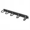 Equip 19 collu kabeļu pārvaldības panelis, 5 plastmasas gredzeni, tērauds, 1U, melns (RAL 9005)