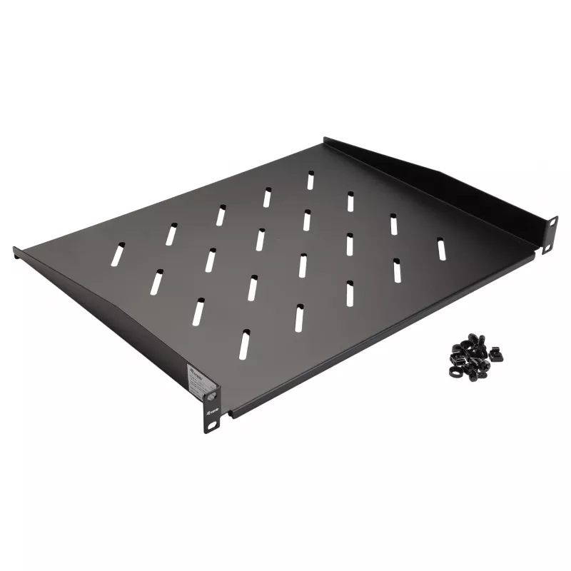 Equip 19 collu fiksēts statīva plaukts 1U 350 mm melns serveru statīviem