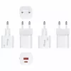 Equip 245526 2-portu USB-C PD3.0 / USB-A GaN 20 W sienas lādētājs, balts