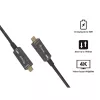 EQUIP 578203 USB-C uz USB-C aktīvais optiskais kabelis 7,5 m 4K@60Hz 10Gbps PD 60W melns