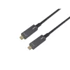 EQUIP 578203 USB-C uz USB-C aktīvais optiskais kabelis 7,5 m 4K@60Hz 10Gbps PD 60W melns