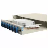 Equip 591911 12-portu SC dupleksā optiskās šķiedras sadales kaste, OS2, 1U, pilnībā aprīkota, pelēka
