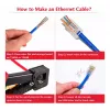 Equip Cat6 RJ45 UTP neekranēts savienotāju komplekts (100 gab.) - caurspīdīgs