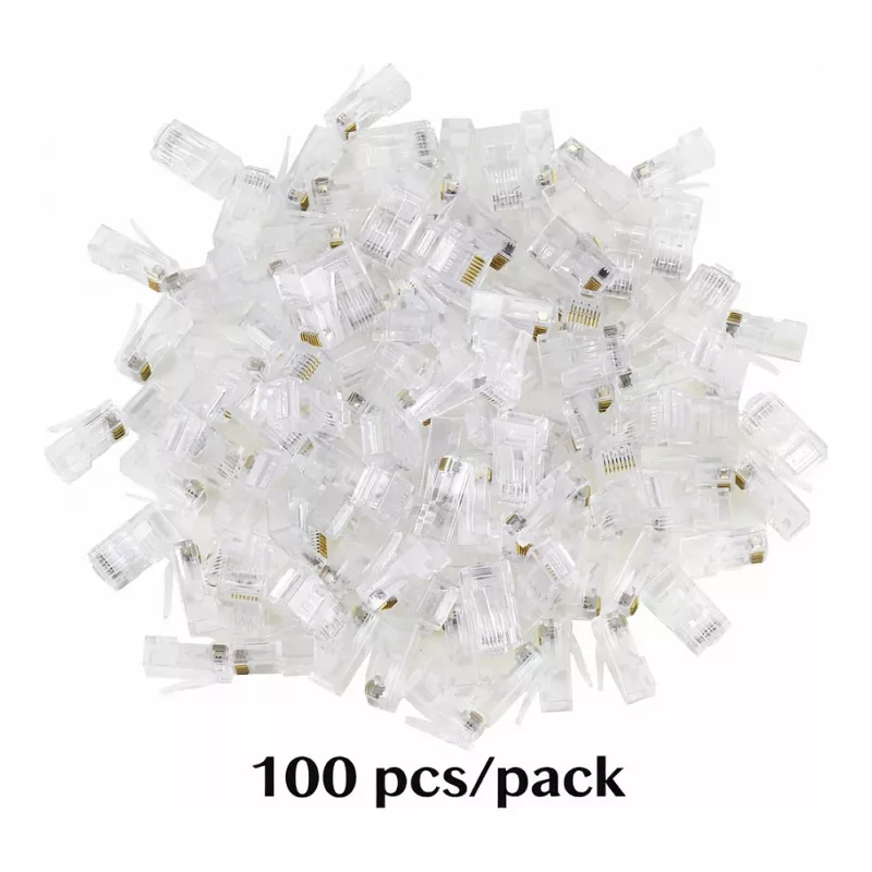 Equip Cat6 RJ45 UTP neekranēts savienotāju komplekts (100 gab.) - caurspīdīgs