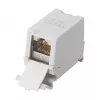 Equip Cat6A ekranēts keystone savienotājs 1xRJ45 DIN sliedei, pelēks