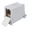 Equip Cat6A ekranēts keystone savienotājs 1xRJ45 DIN sliedei, pelēks
