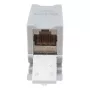 Equip Cat6A ekranēts keystone savienotājs 1xRJ45 DIN sliedei, pelēks