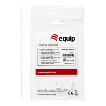 Equip Keystone savienotājs USB 3.2 Gen 2 USB-C uz USB-C sieviešu uz sieviešu, balts