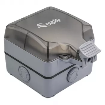 EQUIP Virsmas montāžas kārba 1 porta Keystone neekranēta āra pelēka IP44