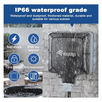 EQUIP Virsmas montāžas kārba 1 porta Keystone neekranēta āra pelēka IP44