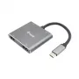 EQUIP USB-C 4-in-1 divu HDMI adapteris ar 100W PD, 4K MST, alumīnijs