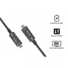 EQUIP USB-C uz C aktīvais optiskais kabelis 7.5m 8K 60Hz PD 60W 10Gbps melns