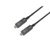EQUIP USB-C uz C aktīvais optiskais kabelis 7.5m 8K 60Hz PD 60W 10Gbps melns