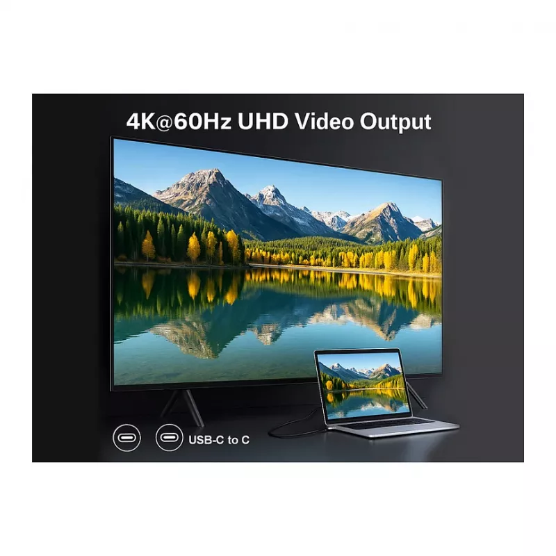 EQUIP USB-C uz USB-C + HDMI adapteris ar 100W PD, 4K/60Hz, alumīnija