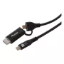 EQUIP USB-C uz USB-C + HDMI adapteris ar 100W PD, 4K/60Hz, alumīnija