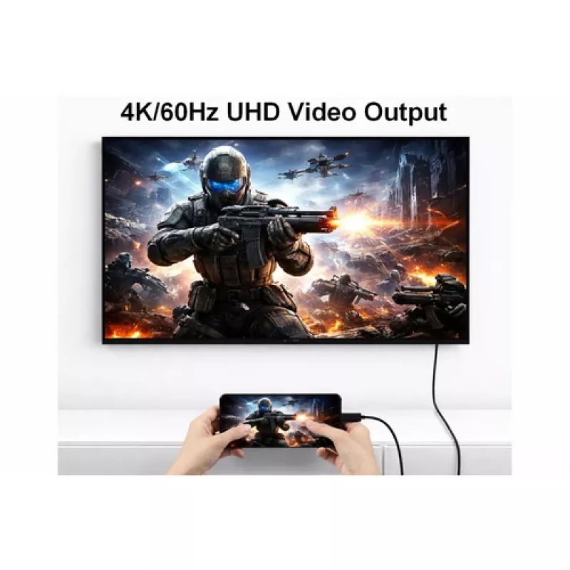 Equip USB-C uz USB-C + HDMI adapteris ar 100W Power Delivery, 4K 60Hz, alumīnija