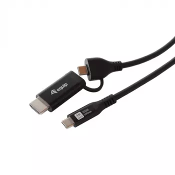 Equip USB-C uz USB-C + HDMI adapteris ar 100W Power Delivery, 4K 60Hz, alumīnija