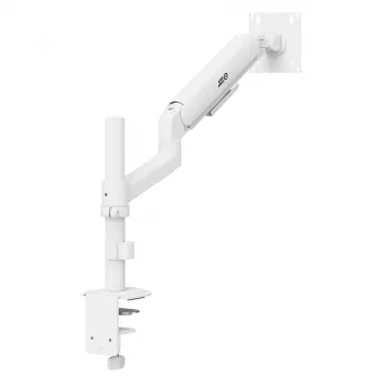 ERGO OFFICE ER-691 W Gāzes atsperes galda stiprinājums 17–32 inch monitoriem līdz 10 kg, matēti balts