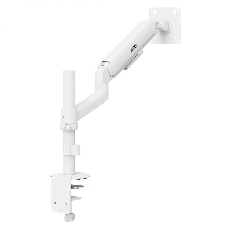 ERGO OFFICE ER-691 W Gāzes atsperes galda stiprinājums 17–32 inch monitoriem līdz 10 kg, matēti balts