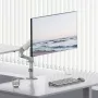 ERGO OFFICE ER-691 W Gāzes atsperes galda stiprinājums 17–32 inch monitoriem līdz 10 kg, matēti balts