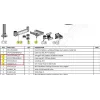 Ergonomic Solutions HMSHOST-INT5-02 Swingarm AP2 printera montāžas komplekts ar kabeļa skavu SP2, fiksācijas gredzenu un printera plāksni Epson TM-P1200, melns