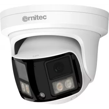 Ernitec Wolf Ultra 8MP kupolveida kamera ar 190° objektīvu, IR un balto gaismu, PoE, IP66, NDAA 0070-08129