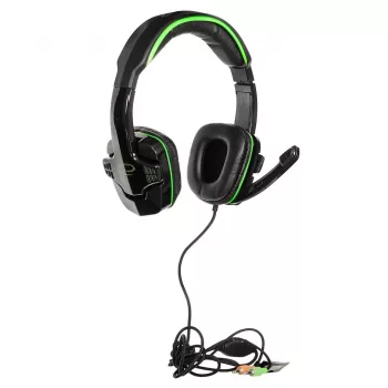 Esperanza EGH310G Gaming Headset with Boom Microphone, Wired, 3.5mm Jack, Melns & Zaļš