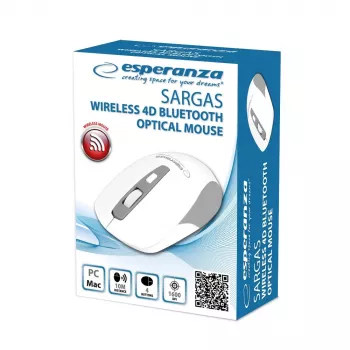 Esperanza EM130W bezvadu Bluetooth 4D pele, balta