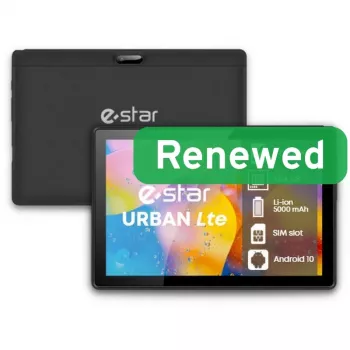 ESTAR Renewed Grade A 10,1 collu URBAN planšetdators 4GB melns 64GB Android