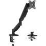 eSTUFF viena gāzes atsperes monitora stiprinājums GLB227011 - galda skava un caurums, 17-32 collas, 2-9kg, VESA 75/100, melns