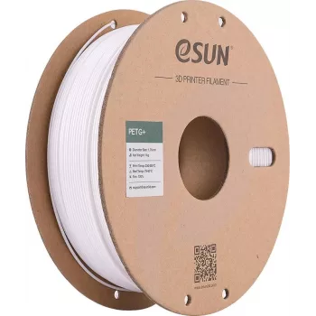 eSUN PETG+ 1,75mm balts 1kg papīra spolīte 3D printera kvēldiegs PETG+175W1P1