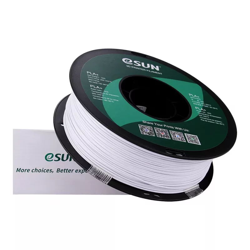 ESUN PLA+ 1,75 mm auksti balts 1 kg 3D printera pavediens