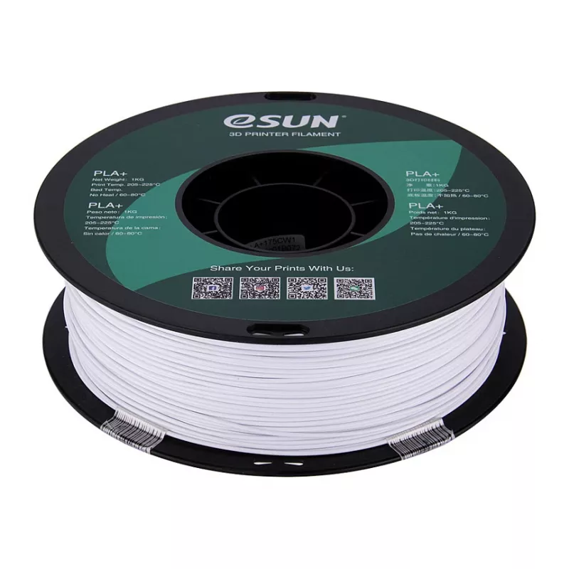ESUN PLA+ 1,75 mm auksti balts 1 kg 3D printera pavediens
