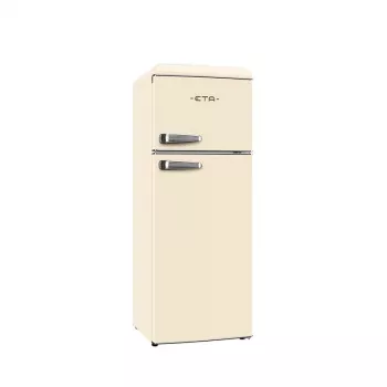 ETA Storio Retro ETA253390040EN Brīvi stāvošs ledusskapis-saldētājs ar augšējo saldētavu, 215L kopējā ietilpība, bēšs, energoefektivitātes klase E, 38dB