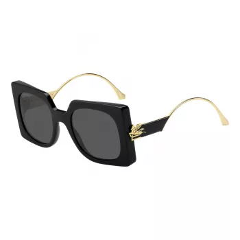ETRO sieviešu saulesbrilles ETRO0026S807 melnā krāsā ar pelēkām lēcām - Butterfly rāmis 54/23/140