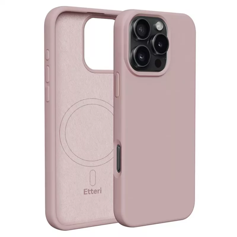 ETTERI Silicone Mag Case iPhone 16 Pro 6,3 collu gaiši rozā