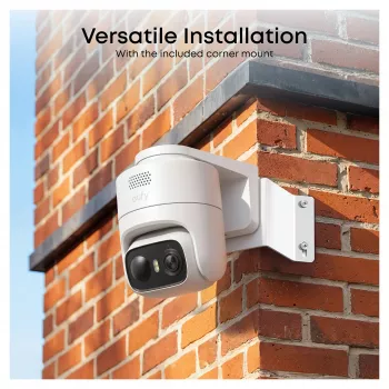 eufy eufyCam C36 solo 4K UHD Wire-Free Solar Security Camera, Balts