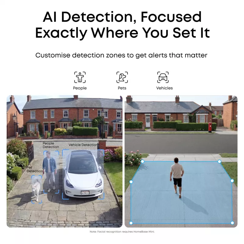 eufy eufyCam C36 solo 4K UHD Wire-Free Solar Security Camera, Balts