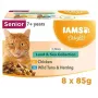 EUKANUBA IAMS Delights Senior Land & Sea Collection mērcē – mitrā kaķu barība – 8 x 85g