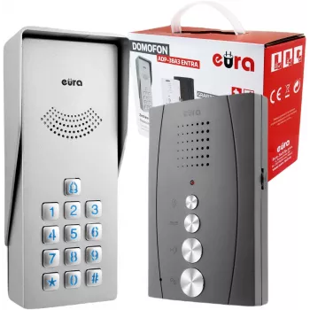 EURA ADP-38A3 ENTRA Audio Intercom System Graphite